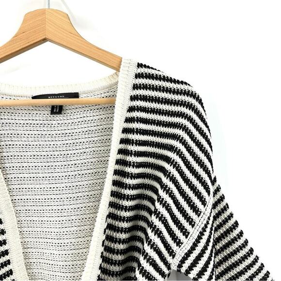 MaxMara Weekend Linen-Blend Knit Short Sleeve Wrap Cardigan Sweater Top Sz S - Picture 6 of 6